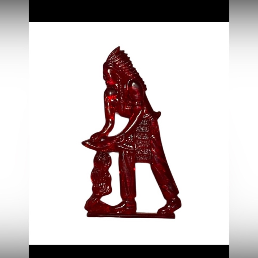 Vintage Plastic Native American Indian Miniature Figure #9135